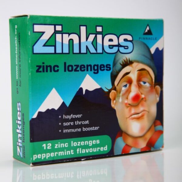 Zinkies Lozenges Sugar-Free x 12 Peppermint