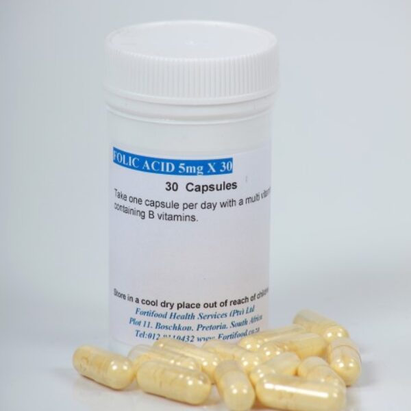 Folic Acid 5mg x 30 Capsules